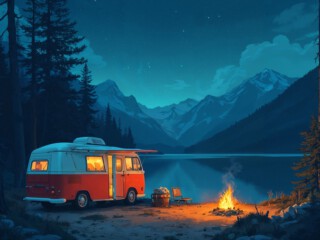 camper-van-is-parked-by-campfire_23-2151850157